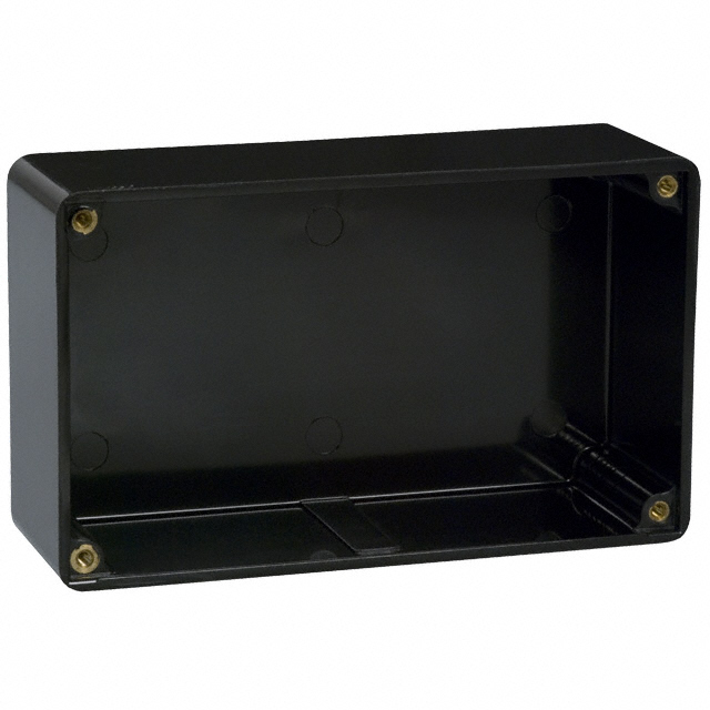 【700】BOX PLASTIC BLK 6.25"L X 3.75"W