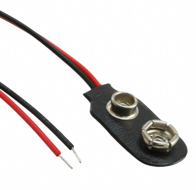 【HH-3449】BATT CONN SNAP 9V 1 CELL 6" LEAD