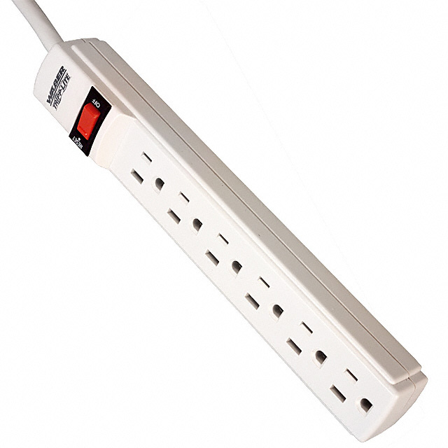 【PS6】POWER STRIP 9.5" 15A 6OUT 4'CORD