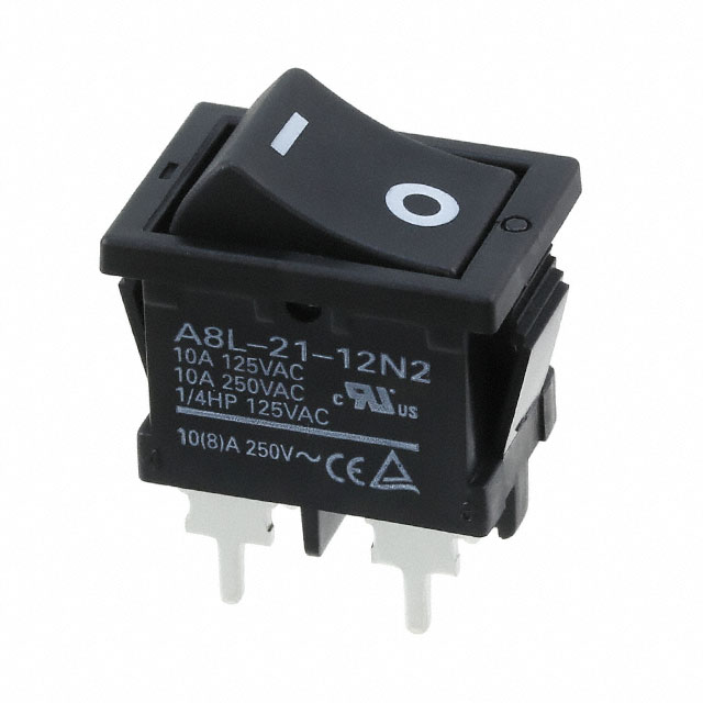 【A8L-21-12N2】SWITCH ROCKER DPST 10A 125V