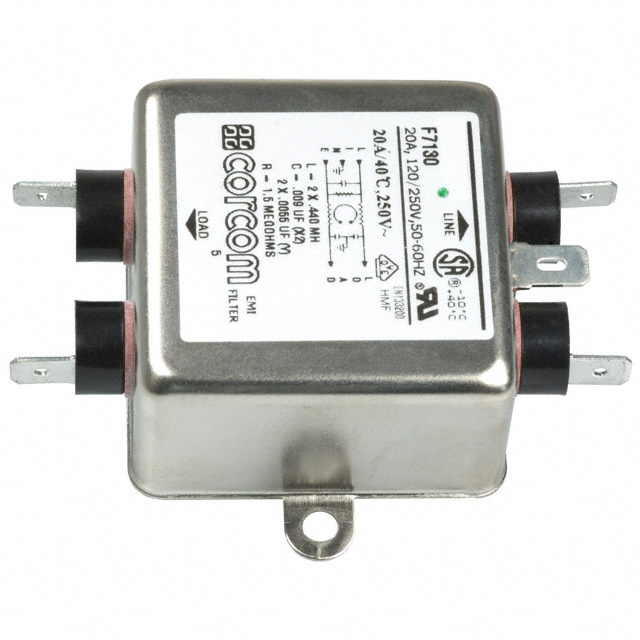 LINE FILTER 250VAC 20A CHASS MNT【1-6609020-1】