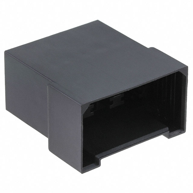 【180906-5】CONN MALE TAB HSG 0.25 6POS BLK