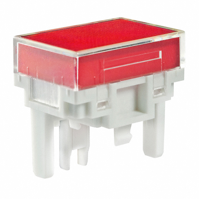 CAP PUSHBUTTON RECT CLEAR/RED【AT4163JC】