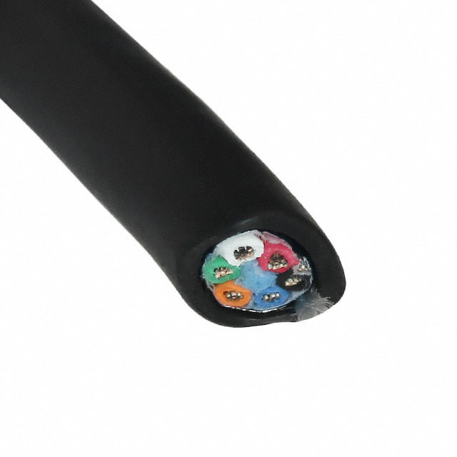 【45386 BK199】CABLE 6COND 18AWG BLK SHLD FOOT