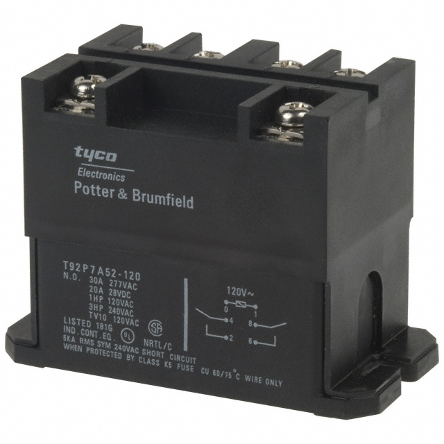 Relè Contattore Potter & Brumfield PRD7DH0-12-125VDC | DPST Con Magnete Blowout