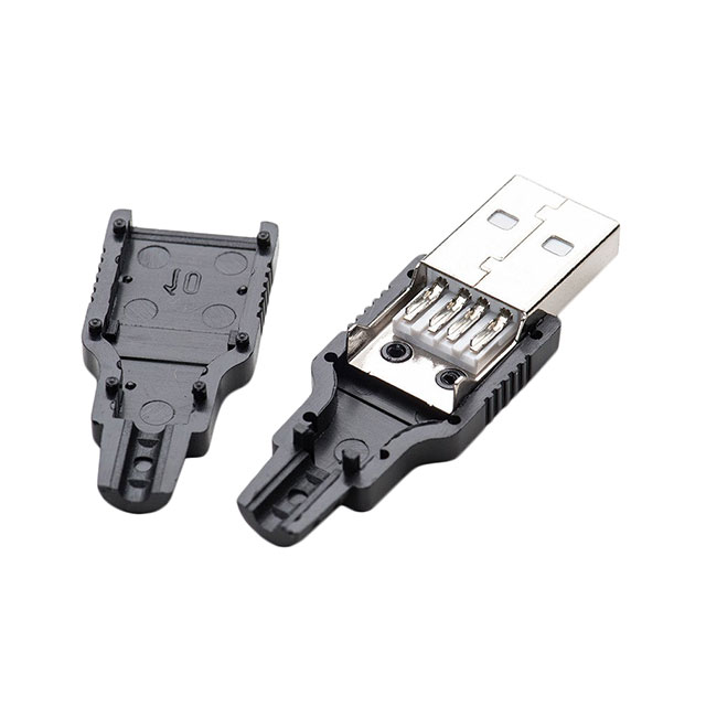 CONN PLUG TYPEA 4POS SOLDER【1387】
