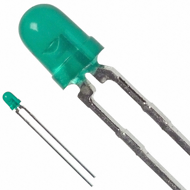 LED GREEN DIFFUSED T-1 T/H【HLMP-1640】