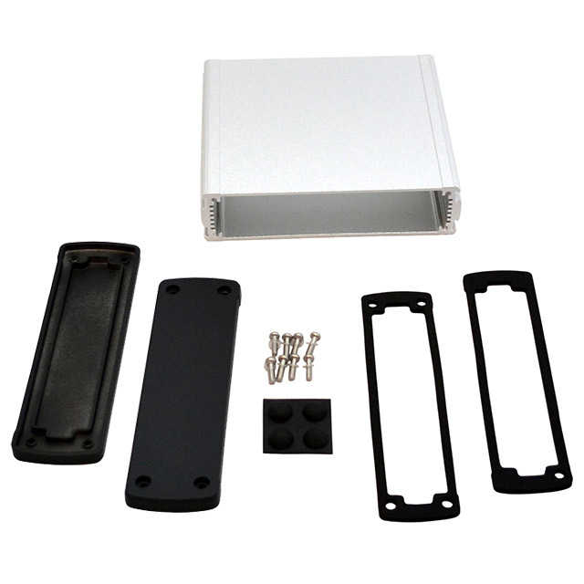 【EXN-23360-SV】BOX ALUM BLK/SIL 5.77"L X 5.08"W