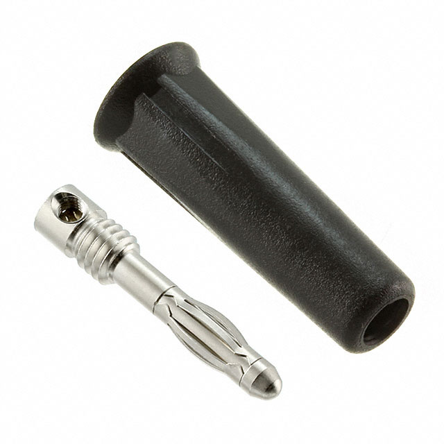 【CT2011-0】CONN BANANA PLUG SLDRLESS BLACK