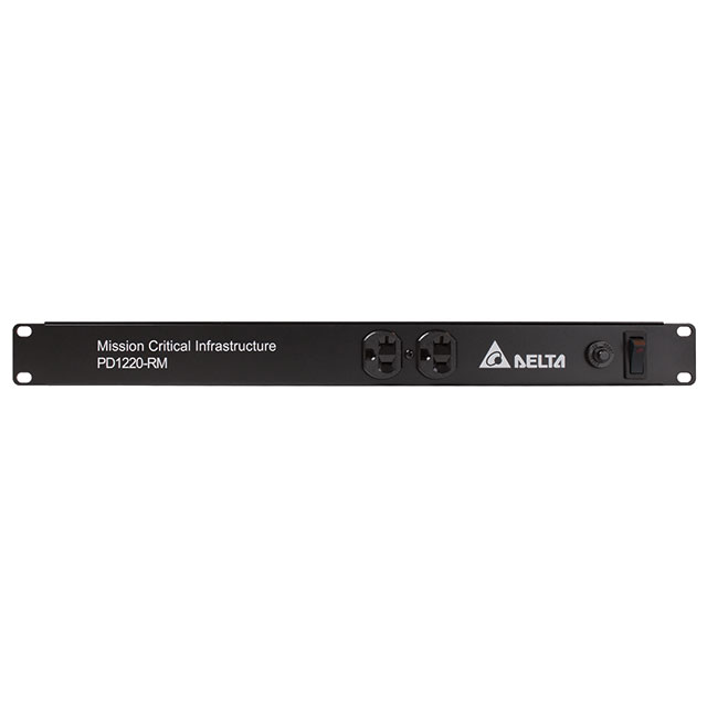 【PD1220-RM】1U RACK MOUNT PDU 12 OUTLETS 2 F