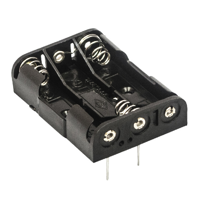 BATTERY HOLDER AAA 3 CELL PC PIN【BC3AAAPC】