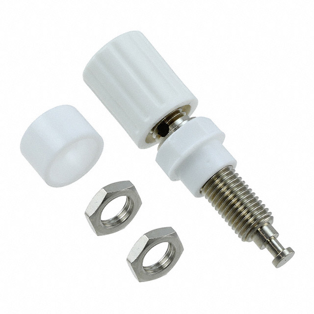 【CT2232-9】CONN BIND POST KNURLED WHITE