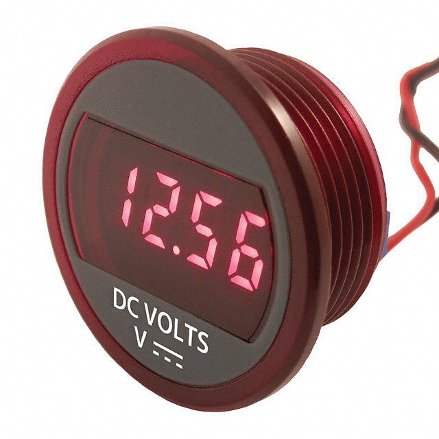 VOLTMETER 6-75VDC LED PANEL MNT【DMR20-10-DCM-R-C】