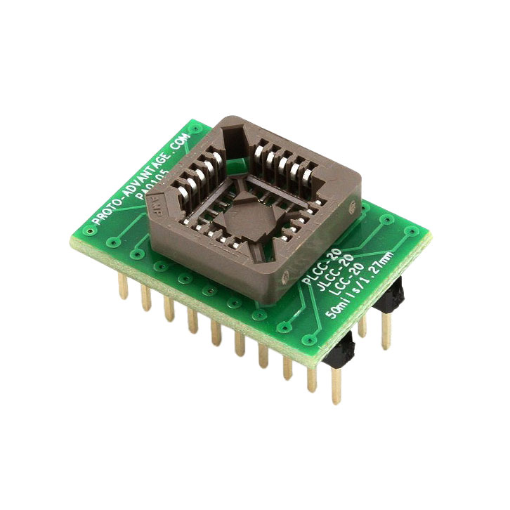 【PA0105SOCKET】PLCC-20 SOCKET TO DIP-20 ADAPTER