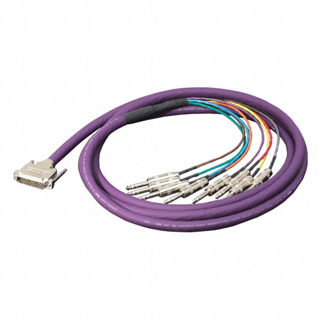 【DB25M10TRS】CBL ASSY DSUB 25P M-6.35MM 10'