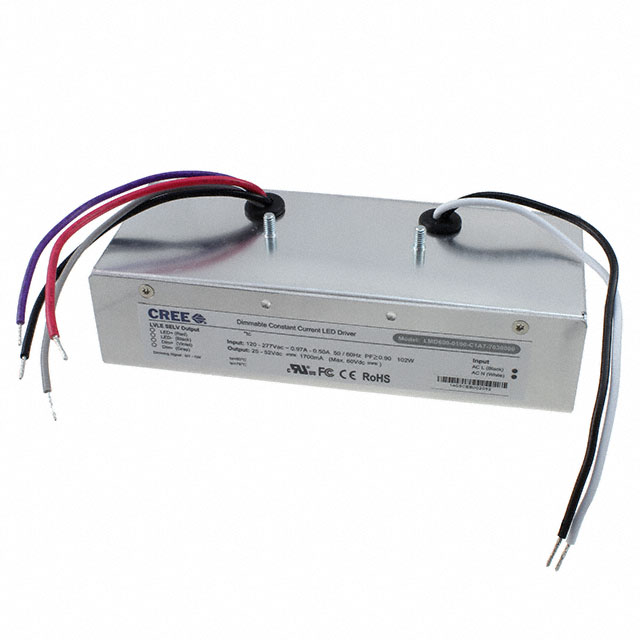 【LMD600-0100-C1A7-7030000】LED DRIVER CC AC/DC 25-52V 1.7A