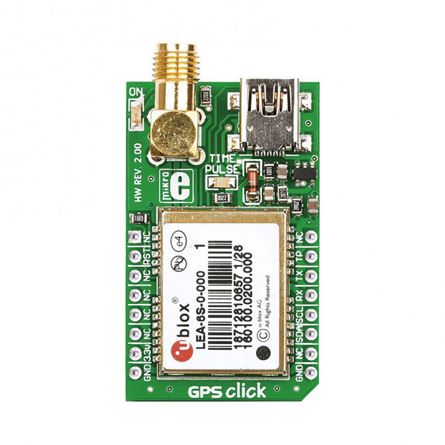 GPS CLICK UART/I2C LEA-6S【MIKROE-1032】