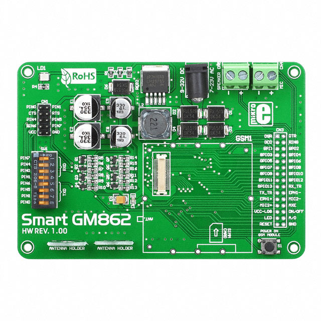 【MIKROE-492】BOARD DEV SMART TELIT GM862-QUAD