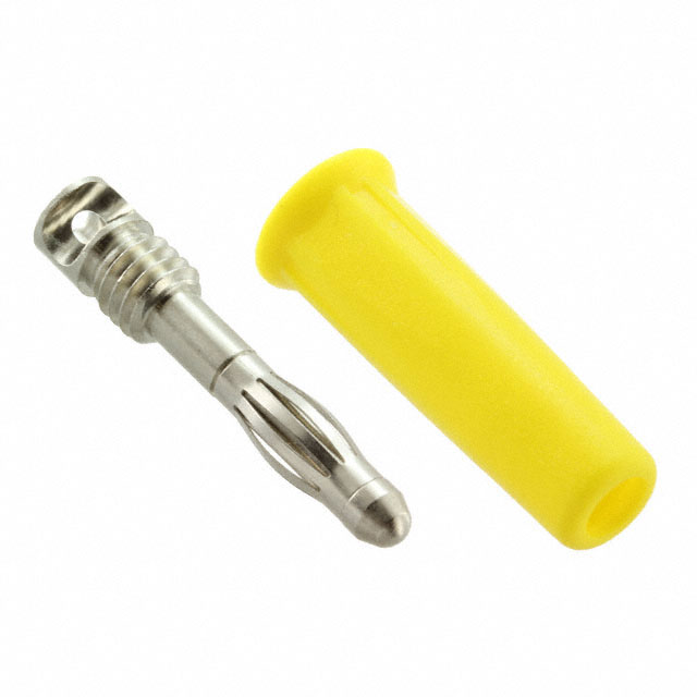 【CT2002-4】CONN BANANA PLUG SOLDER YELLOW