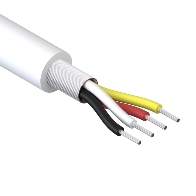 CABLE 4COND 32AWG WHITE SHLD 5M【30-00446】