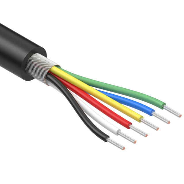 CABLE 6COND 28AWG BLK SHLD 30M【30-01141】