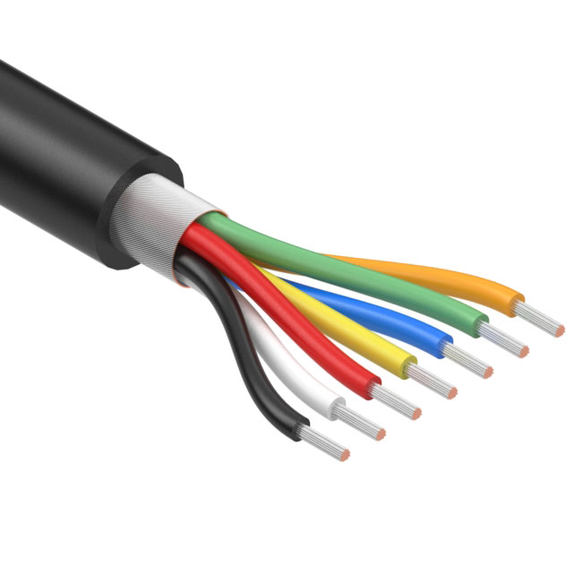 CABLE 7COND 24AWG BLACK SHLD【30-01150】