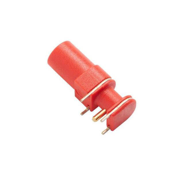 R/A 4MM MOUNTG SAFE JACK/PCB RED【73099-2】