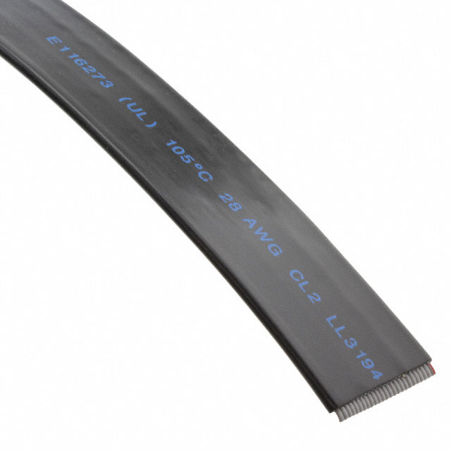 【151-2831-010】CBL RIBN 10COND 0.05 BLACK 10'