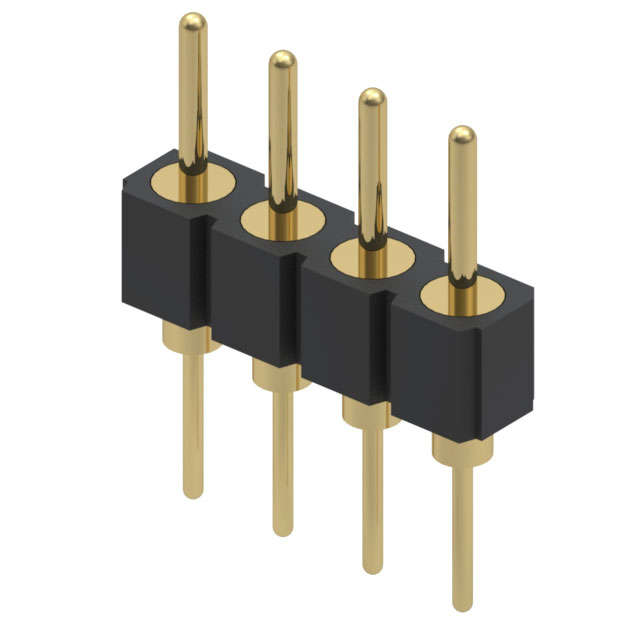 【350-10-104-00-006000】CONN HEADER VERT 4POS 2.54MM