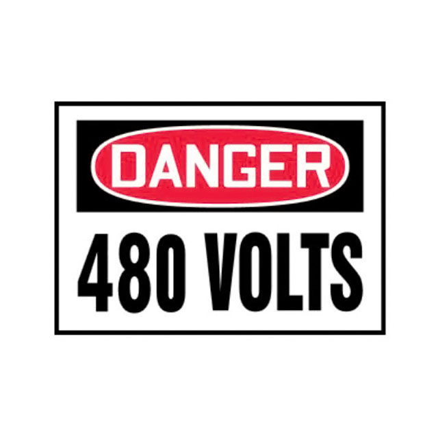 LABEL ELECTL WRN 5"X3.5" RD/BK/W【PLVS0305D3175】