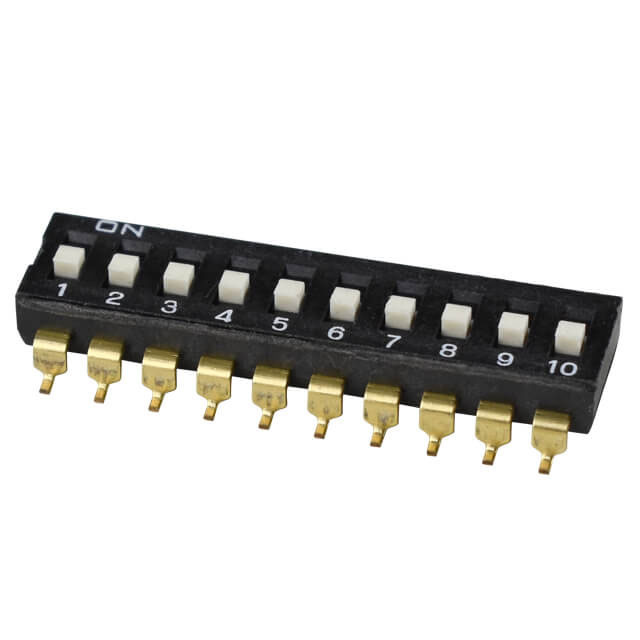 【DS04-254-2-10BK-SMT】SWITCH SLIDE DIP SPST 0.025A 24V