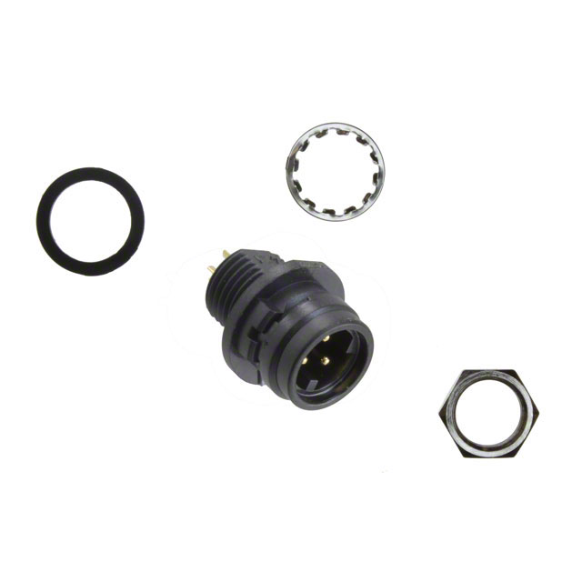 【HR30-6R-3P(71)】CONN RCPT MALE 3P GOLD SLDR CUP