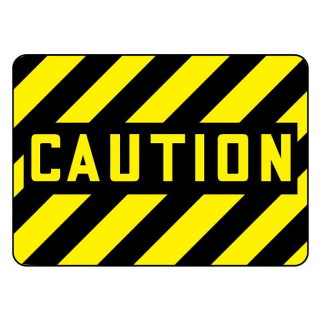 SIGN 14"X10" BLACK/YELLOW【PRS1014C7306】
