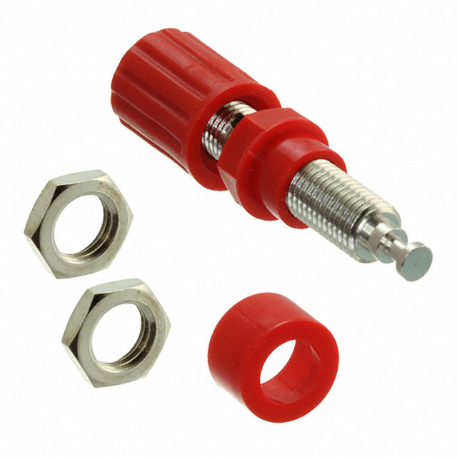 【CT2232-2】CONN BIND POST KNURLED RED