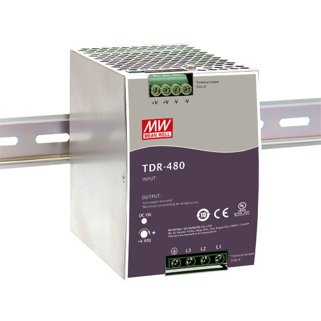 【TDR-480-24】AC/DC DIN RAIL SUPPLY 24V 480W