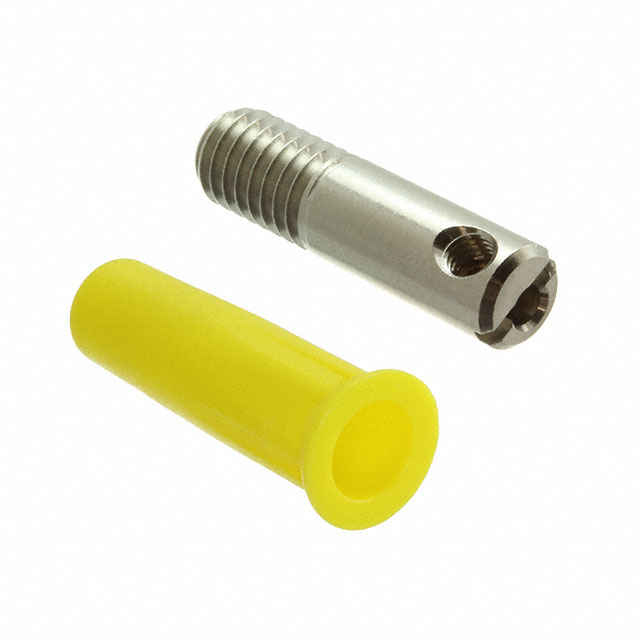 【CT2213-4】CONN BANANA JACK SOLDER YELLOW