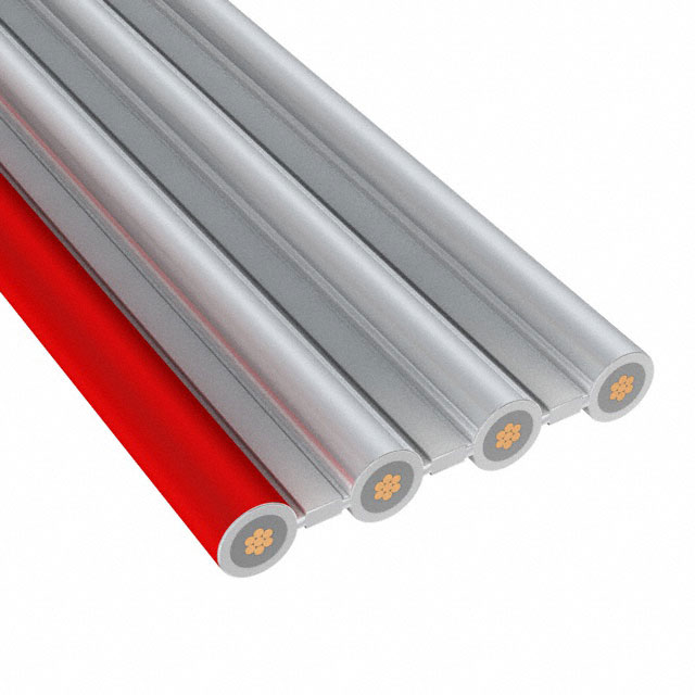 【8125/04 100】CBL RIBN 4COND FLAT 0.1 GRAY 25'