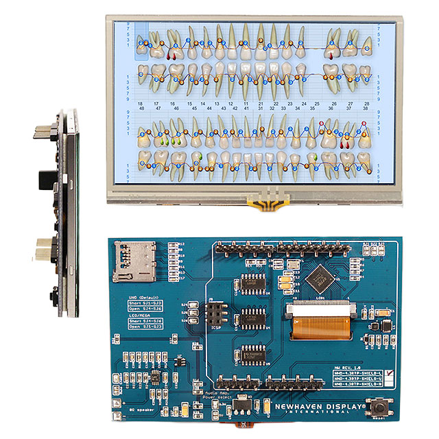 LCD 4.3" 480X272 RES TOUCHSCREEN【NHD-4.3RTP-SHIELD-L】