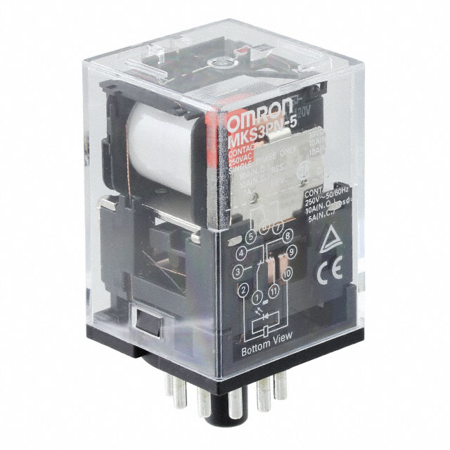 【MKS3PN-5 AC220】RELAY GEN PURPOSE 3PDT 10A 220V