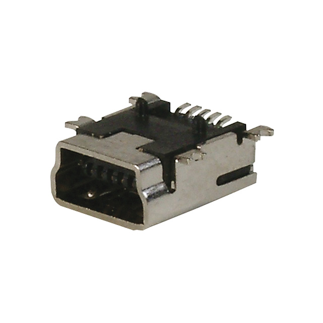 CONN RCPT USB2.0 MINI B SMD R/A【A-USB B-M5-SMD-C】
