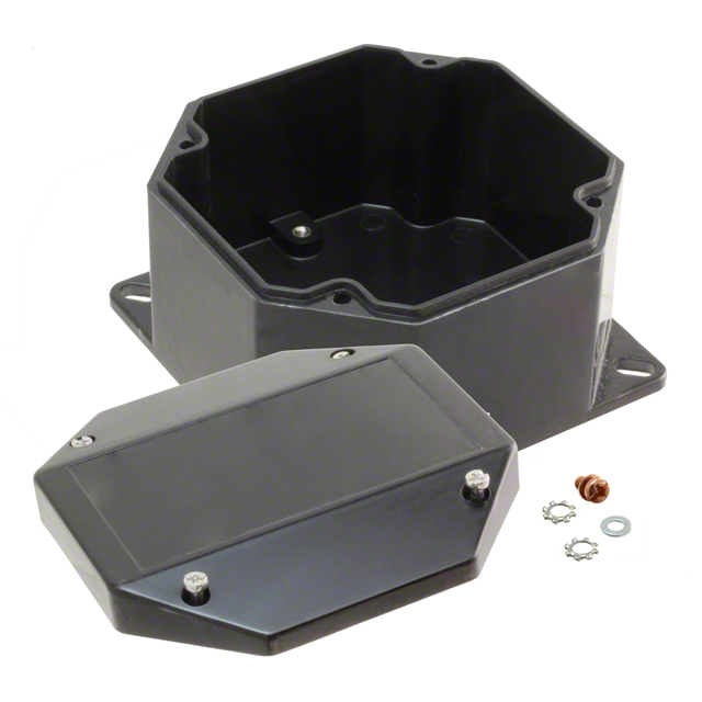 【268804000】BOX FIBERGLASS BLACK 7.91"X7.91"