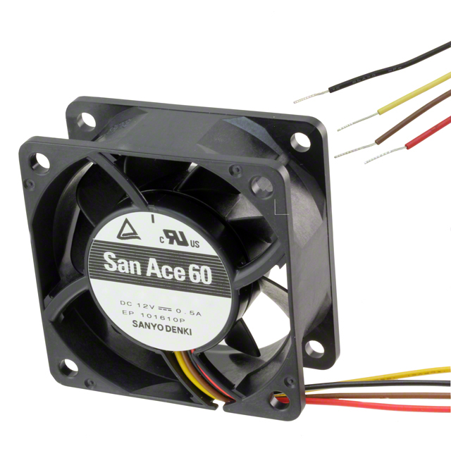 【9G0612P4H0011】FAN AXIAL 60X25MM 12VDC WIRE