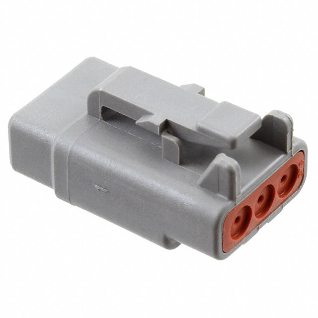 【DTM06-3S】CONN PLUG HSG 3POS