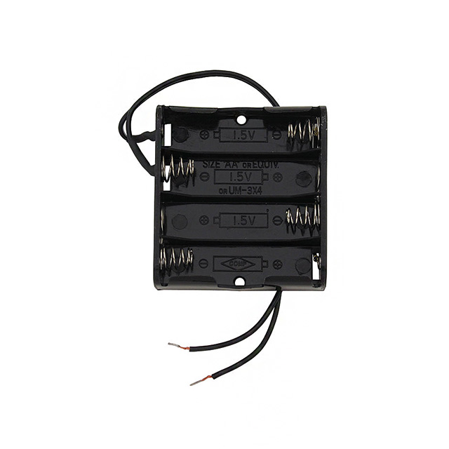 【753-00001】BATTERY HOLDER AA 4 CELL LEADS