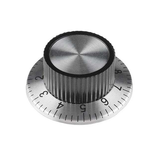 【11950】KNOB KNURLED W/SKRT 0.236" PLAST