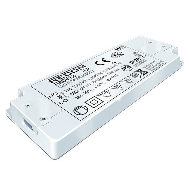 【RACV12-12-LP】LED DRIVER CV AC/DC 12V 1A