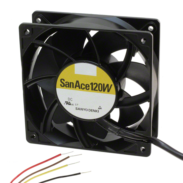 【9GV1212P1J01】FAN AXIAL 120X38MM 12VDC WIRE