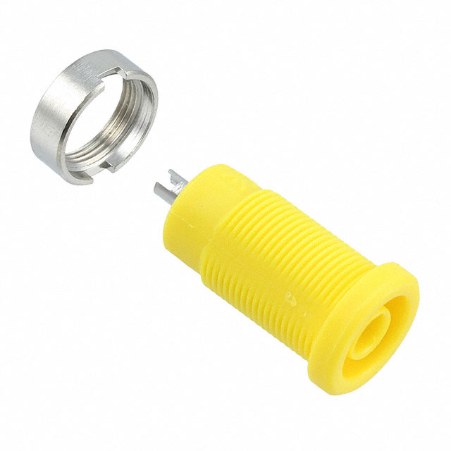 【CT2242-4】CONN BANANA JACK SLDR CUP YELLOW