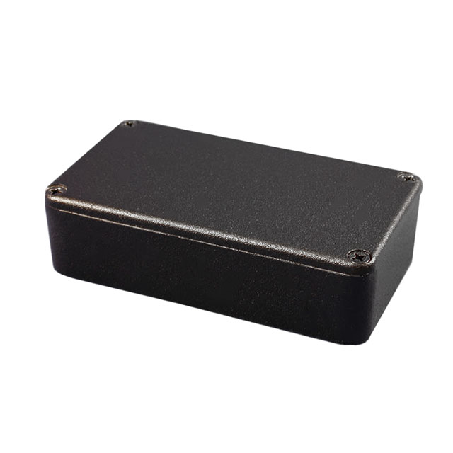 【1590ABK】BOX ALUM BLACK 3.64"L X 1.52"W