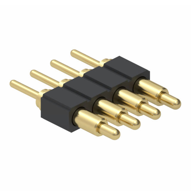 【836-22-004-10-001101】CONN SPRING PISTON 4POS PCB